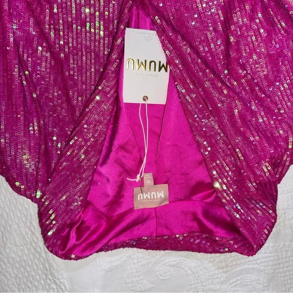 NEW Show Me Your Mumu Dance Blazer Disco Pink Sequins Size Medium - Picture 14 of 14